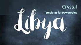  Presentation with blackboard - Cool new presentation with libya written on a blackboard backdrop and a tawny brown colored foreground