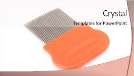  Presentation with head lice - Slides consisting of lice comb isolated background and a white colored foreground
