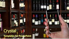  Presentation with cocaine alcohol - PPT theme with licences - digital composite of hand photographing background and a wine colored foreground