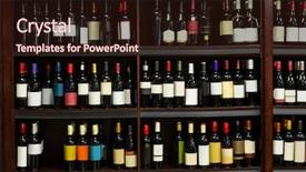  Presentation with bottling wine - Beautiful PPT layouts featuring licences - view of row bottles backdrop and a wine colored foreground