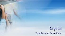  Presentation with old map - Presentation theme with alternator - digital composite of old couple background and a sky blue colored foreground