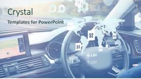  Presentation with iot agriculture technology concept man - Slide deck featuring signal analysis - global technology background against man background and a sky blue colored foreground