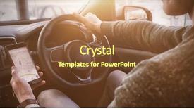  Presentation with gps - Cool new slides with his phone inside his car backdrop and a tawny brown colored foreground