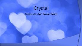  Presentation with blue abstract - Audience pleasing slides consisting of licent - blue heart bokeh background photo backdrop and a  colored foreground
