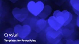  Presentation with dark blue coloured - Amazing PPT theme having licent - dark blue heart bokeh background backdrop and a  colored foreground
