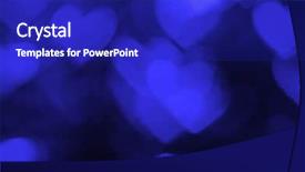  Presentation with dark blue - Cool new presentation design with licent - dark blue heart bokeh background backdrop and a  colored foreground