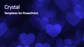  Presentation with dark blue - Beautiful theme featuring licent - dark blue heart bokeh background backdrop and a navy blue colored foreground