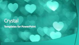  Presentation with holiday - Theme with licent - emerald heart bokeh background photo background and a teal colored foreground