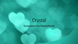  Presentation with holiday - Cool new theme with licent - emerald heart bokeh background photo backdrop and a teal colored foreground