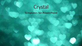  Presentation with holiday - Cool new presentation theme with licent - emerald heart bokeh background photo backdrop and a teal colored foreground