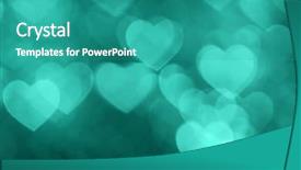  Presentation with worship heart - Slides featuring licent - emerald heart bokeh background photo background and a teal colored foreground