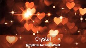  Presentation with abstract dark blue color crayons - Slide deck with licent - heart background boke photo dark background and a tawny brown colored foreground