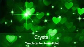  Presentation with dark green abstract - Audience pleasing slide deck consisting of licent - heart background boke photo dark backdrop and a forest green colored foreground