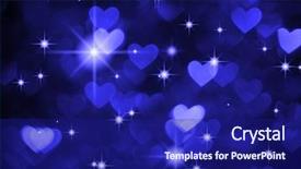  Presentation with dark blue - Beautiful theme featuring licent - heart background boke photo dark backdrop and a navy blue colored foreground