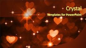  Presentation with abstract red - Amazing slide deck having licent - heart background boke photo dark backdrop and a tawny brown colored foreground