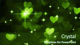  Presentation with dark green abstract - Colorful PPT theme enhanced with licent - heart background boke photo dark backdrop and a tawny brown colored foreground