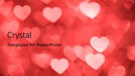  Presentation with abstract red - PPT theme having licent - light red heart bokeh background background and a red colored foreground