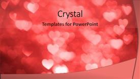  Presentation with abstract red - Slides featuring licent - light red heart bokeh background background and a coral colored foreground