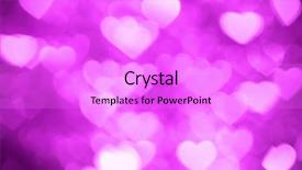  Presentation with magenta - Cool new PPT theme with licent - magenta heart bokeh background photo backdrop and a lilac colored foreground