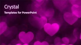  Presentation with pink heart illustrations - Audience pleasing theme consisting of licent - pink heart bokeh background photo backdrop and a wine colored foreground
