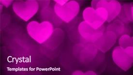  Presentation with heart - PPT theme having licent - pink heart bokeh background photo background and a dark gray colored foreground