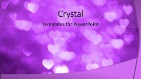  Presentation with purple heart - Colorful PPT theme enhanced with licent - purple heart bokeh background photo backdrop and a lilac colored foreground