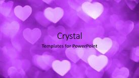  Presentation with purple heart - Amazing slides having licent - purple heart bokeh background photo backdrop and a  colored foreground