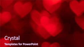  Presentation with abstract red - Audience pleasing presentation theme consisting of licent - red heart bokeh background photo backdrop and a black colored foreground
