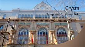  Presentation with logo barcelona - Slides with liceo liceu facade in rambla background and a  colored foreground