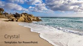  Presentation with lichen - Presentation design enhanced with lichen-covered-boulders background and a  colored foreground