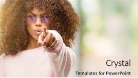  Presentation with african american adults in classroom - Slide deck consisting of lider - african american woman wearing background and a lemonade colored foreground