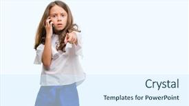  Presentation with smartphone - PPT layouts consisting of lider - brunette hispanic girl using smartphone background and a  colored foreground