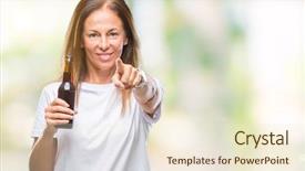  Presentation with middle east camel caravan - Amazing PPT theme having lider - middle age hispanic woman drinking backdrop and a cream colored foreground