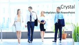  Presentation with walking - Slides enhanced with competative forces - muscular man pulls the rope background and a  colored foreground.