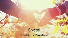  Presentation with holding hands - Beautiful presentation design featuring lideran - father with child holding hands backdrop and a coral colored foreground