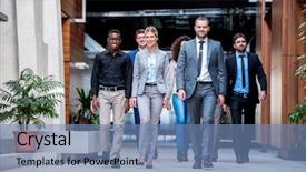  Presentation with young business people - Presentation with lideran - young multiethnic business people group background and a teal colored foreground