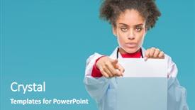  Presentation with doctor helps to get out of bed an elderly woman - PPT layouts having liders blue - young afro american doctor woman background and a teal colored foreground