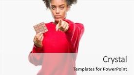  Presentation with american sign language asl - PPT layouts having liders blue - young afro american woman eating background and a white colored foreground