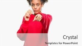  Presentation with american sign language asl - Cool new PPT layouts with liders blue - young afro american woman eating backdrop and a  colored foreground