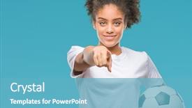  Presentation with american sign language - Theme with liders blue - young beautiful afro american holding background and a  colored foreground