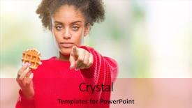  Presentation with afro - Presentation theme enhanced with liders blue - young beautiful afro american woman background and a  colored foreground