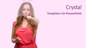  Presentation with easter - PPT theme enhanced with liders blue - young blonde woman wearing easter background and a  colored foreground