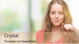  Presentation with pastel blue and pink - Slides featuring liders blue - young blonde woman wearing pink background and a  colored foreground