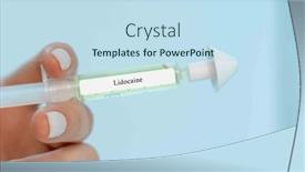  Presentation with pain relief - PPT theme having lidocaine-a-local-anesthetic and a sky blue colored foreground
