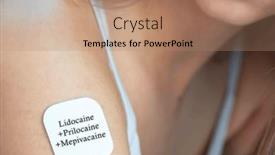  Presentation with anesthetic - Presentation design enhanced with lidocaineprilocainemepivacaine-triple-combination-local background and a coral colored foreground