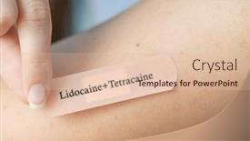  Presentation with anesthetic - Slide set with lidocainetetracaine-combination-local-anesthetic-used background and a lemonade colored foreground