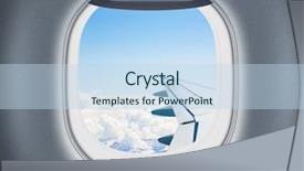  Presentation with airplane - PPT layouts with lids transportation - airplane or aeroplane window background and a sky blue colored foreground