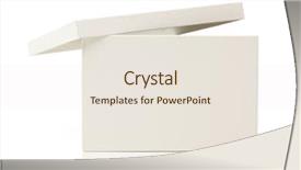  Presentation with lid - Colorful PPT theme enhanced with lids transportation - blank white box with lid backdrop and a sky blue colored foreground