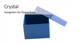  Presentation with navy blue gold - Slide set enhanced with lids transportation - box of blue cardboard wrapping background and a white colored foreground