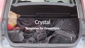  Presentation with loan car - Cool new slide deck with lids transportation - hatchback car loaded with open backdrop and a  colored foreground